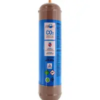Nicedrop CO Einwegflasche 600 g – M11x1 Anschluss – E290 Lebensmittelqualität – – für Wassersprudler