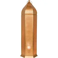 Marrakesch Orient & Mediterran Interior Marrakesch Orientalische Deko Stehlampe Lampe 72cm groß | Boho Tischlampe Stehleuchte als Dekoration im Wohnzimmer Schlafzimmer & Kinderzimmer | Tischleuchte Azel gold aus Metall E27 Lampenfassung