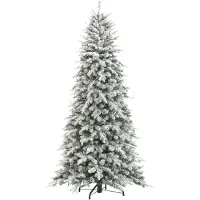 Frankystar Artik - Verschneiter Weihnachtsbaum aus PE und PVC Ø154x240H cm, 2436 Spitzen