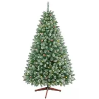 Frankystar Comet - Weihnachtsbaum mit LED-Lichtern und Zapfen ø125x240H cm, 2000 Zweige