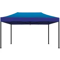 Frankystar Kebon Gartenzelt / Gazebo 3X4,5 Mt Wasserdichtes Faltzelt før Messen und Mørkte Farbe Blau