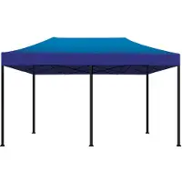 Frankystar Kebon Gartenzelt / Gazebo 3X6 Mt Wasserdichtes Faltzelt før Messen und Mørkte Farbe Blau
