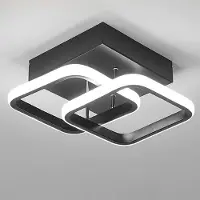 Aiorber LED Deckenleuchte, Dimmbar Modern Nachtlicht mit 3 Lichtfarben, Aluminiumoptik, 1400lm, für Flur und Wohnzimmer