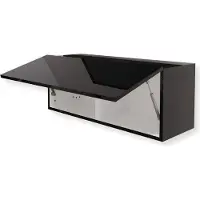 Hajduk furniture Hängeschrank Hochglanz Schwarz 90 cm, Wandschrank Wohnzimmer, Push-to-Open