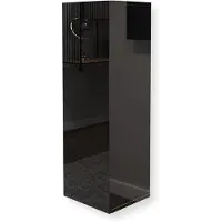 Hajduk furniture Hängeschrank Hochglanz Schwarz 105 cm, schmaler Wandschrank Wohnzimmer, Push-to-Open