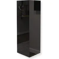 Hajduk furniture Hängeschrank Schwarz Hochglanz 35x105x32 (B x H x T) Seitenschrank Hängend Hochschrank Wohnzimmer Mehrzweckschrank