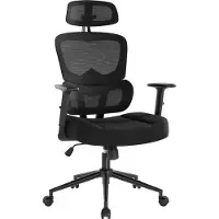 IWMH Bürostuhl, Ergonomischer Schreibtischstuhl, Mesh Computerstuhl, Höhenverstellbarer Drehstuhl mit Armlehne, Kopfstütze und Lendenstütze