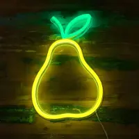 Kopper-24 NEON LED Licht, dekorative Wand-Leuchte, Birne, ca.16,5 x 23,5 x 2 cm