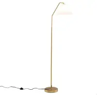 GIANTEX Stehlampe mit Stofflampenschirm, moderne Standleuchte mit Fußschalter, langes Netzkab & verstellbarem Lampenhalter, leichte & platzsparende
