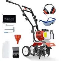 OEM Motorcultivator - Kräftige 52CC Motor - 28cm Arbeitsbreite - Schwarz und Orange