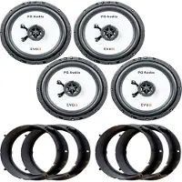 PG Audio Lautsprecher Einbauset passend für Audi A6 A6 Avant Tür vorne und hinten