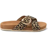 Lazamani Kaja Damen Pantoletten Leopard Größe 37