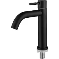 Aiorber 304 Edelstahl Wasserhahn, Matt Waschbeckenarmatur, Kaltwasser, Korrosionsbeständig, Einhebelmischer, Geeignet für Bad, Küche und Waschbecken