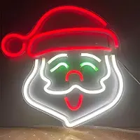 Kopper-24 NEON LED Licht, dekorative Wand-Leuchte, Weihnachtsmann, ca. 35 x 35 x 2 cm