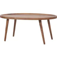 Marrakesch Orient & Mediterran Interior Couchtisch Addisie 120x70 cm oval aus massivem Mangoholz Skandi Stil