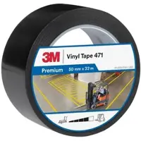 3M 3MTM Weich-PVC-Klebeband 471, Schwarz, 50 mm x 33 m, 0.14 mm, einzelverpackt | Packung (1 Rolle)