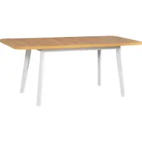 LeafDesign Esstisch Oslo 6 ausziehbar, Weiß, Laminat Tischplatte, Buchenholz Gestell, 140-180x80x75 cm