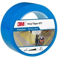 3M 3MTM Weich-PVC-Klebeband 471, Blau, 50 mm x 33 m, 0.14 mm, Einzelverpackt | Packung (1 Rolle)