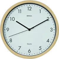 MAUL Wanduhr MAULgrain Ø 31 x 5 cm Kunststoff exkl. Batterie holz