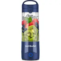 NutriBullet Portable, Sport-Mixer, 0,475 l, Pulsfunktion, Eis-Crusher, Blau, Navy