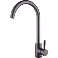 OEM Gunmetal grau, 360-Grad-Drehkran, Hochdruck Küchenhahn, rostfreies Stahl