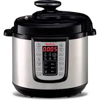 Tefal CY505EE0, 3,8 l, Schwarz, Silber, 24 h, Tasten, 60 kPa, Schwarz, Silber