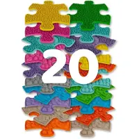 Askato Mata Sensoryczna Ortopedyczna Zestaw 20w1 Mini Puzzle 20x Sensoryka Muffik / Mfk-051