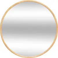 Atmosphera Lustro ścienne KIM w drewnianej ramie, Ø 75 cm