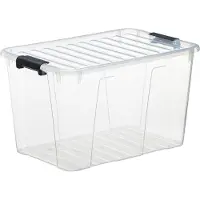 PLAST TEAM Vertriebs GmbH plast team Aufbewahrungsbox HOME BOX 52 Liter transparent mit Deckel