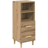 vidaXL Sideboard Artisan-Eiche 34 x 34,5 x 90 cm Holzwerkstoff
