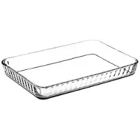 Pasabahce 59204 Borcam - Auflaufform, Backform, Glas, 40 x 27 cm Rechteckig, für 3 - 6 Personen