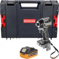 Procraft Industrial ID20Abb Akku Schlagschrauber 20 V 180 Nm 1/4" + 1x Akku 4,0 Ah + RHINO Toolcase