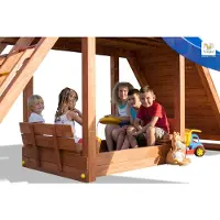 Fungoo , Modul "Beach", teak, Sandkasten mit Sitzmöglichkeit, umbaubar zur Abdeckung für Fortress & Paradise