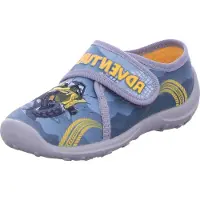 Fischer Markenschuh Jungen Hausschuhe Boogy 22866-27, 22866-28, 22866-29, 22866-30, 22866-31, 22866-32, 22866-33, 22866-34, 22866-35 FIM-642355 grau/gelb 35