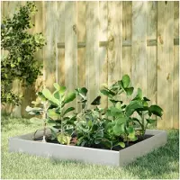 Markenlos Hochbeet 100x100x26 cm aus Edelstahl
