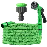 OEM Erweiterbare Gartenschlauch 15m – Flexibel, 3-fach erweiterbar, 8-Stell-Sprinklerkopf, 1,27cm / 1,9cm Anschlüsse