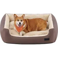 OEM Hundebett - Umkehrbares Hundekissen 85 x 65 x 21 cm Braun
