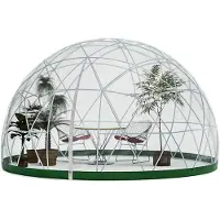 Markenlos Garten-Iglu-Dom, 12FT PVC Blasenzelt, geodätische Kuppel mit PVC-Abdeckung, Outdoor-Klar-Dom Camping-Kabine, Blasenzelt für Gewächshaus, Camping, Outdoor-Party, Spielhaus