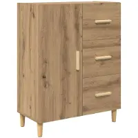 vidaXL Sideboard Artisan-Eiche 34 x 69,5 x 90 cm Holzwerkstoff
