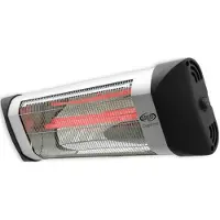 Argoclima Daphne, Elektrischer Raumheizlüfter, Karbonfaser, IP55, Draußen, Wand, Schwarz, Edelstahl