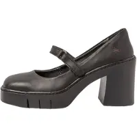 Art für Damen. 119771101003_001 Lederschuhe 1977 schwarz -Absatzhöhe 9cm (39), 8 bis 10 cm, Klettverschluss, Lässig