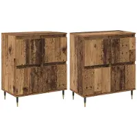 vidaXL Aufbewahrungsschrank 2 Stk. Altholz 60 x 35 x 70 cm