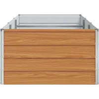 vidaXL Hochbeet Hellbraun 240 x 80 x 45 cm Verzinkter Stahl