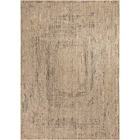 TT Home Waschbarer In-& Outdoorteppich Wetterfest Garten Terrasse Esszimmer Boho Muster Unicolor Meliert Moderner Style Größe 120x160 cm