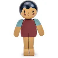 Tender Leaf Toys Tender Leaf Puppenhaus Figur - Mandel Junge Holzspielzeug