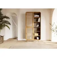MASSIVMOEBEL24.DE Schrank Mango 100x40x200 natur lackiert VALENCIA #116