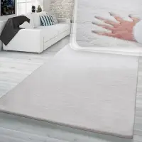 TT Home Hochflor Teppich Schlafzimmer Kunstfell Flauschig Kaninchenfell Imitat