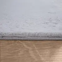 TT Home Hochflor Teppich Schlafzimmer Kunstfell Flauschig Kaninchenfell Imitat