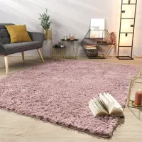 TT Home Teppich Wohnzimmer Hochflor Langflor Weich Soft Modernes Einfarbiges Design