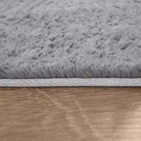 TT Home Hochflor Teppich Schlafzimmer Kunstfell Flauschig Kaninchenfell Imitat